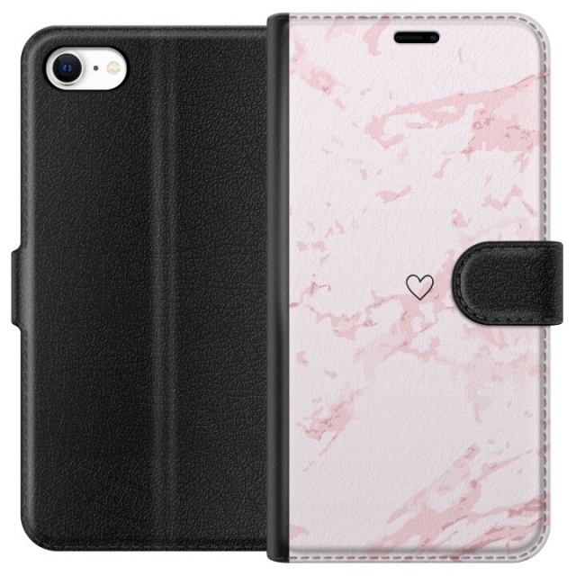 Wallet case for Apple iPhone 6s with Pink Heart design