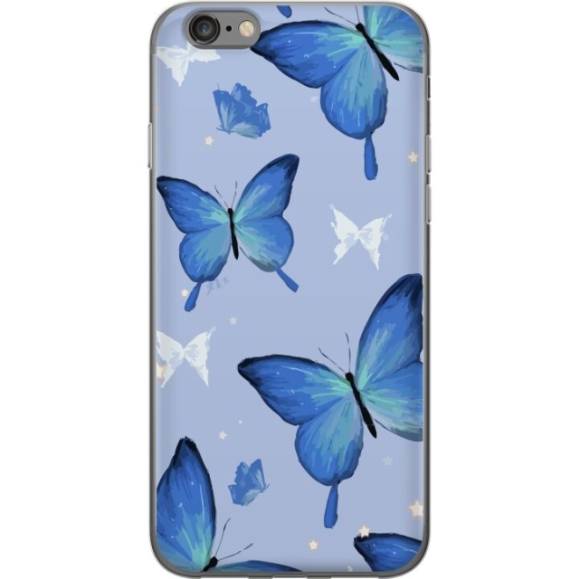 Mobile case for Apple iPhone 6s with Blue butterflies design