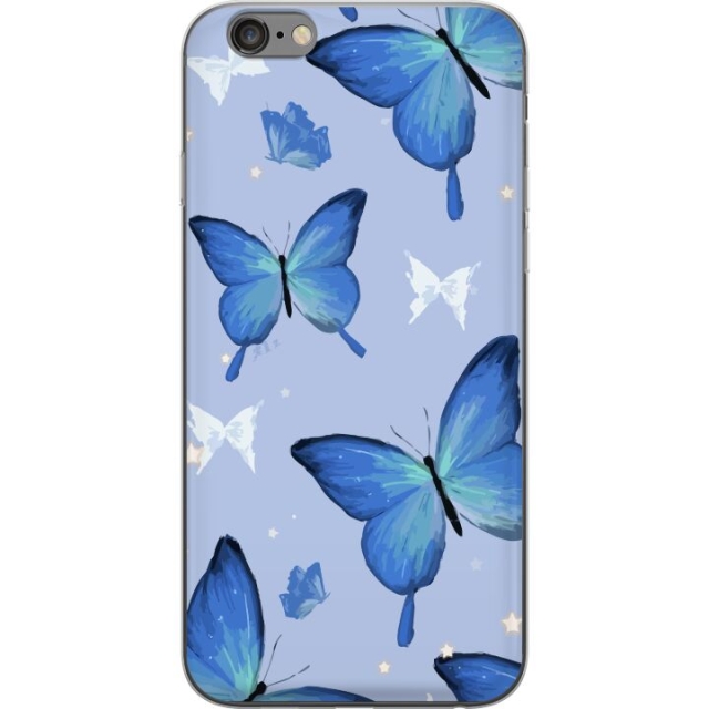 Mobile case for Apple iPhone 6s Plus with Blue butterflies design