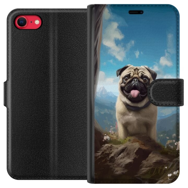 Wallet case for Apple iPhone 7 with Happy Dog design