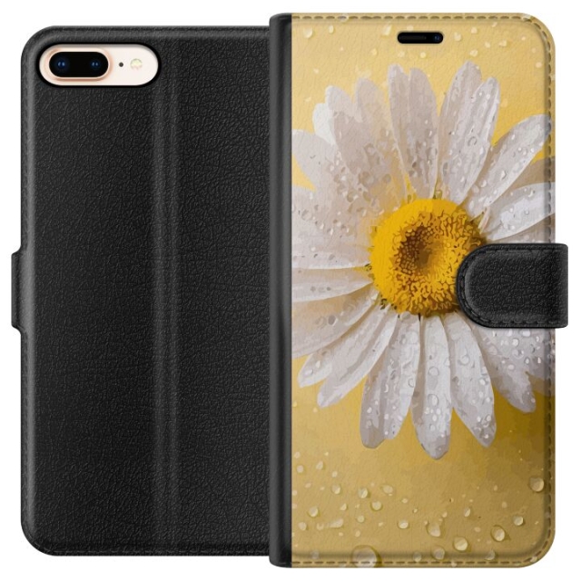 Wallet case for Apple iPhone 7 Plus with Porslinsblomma design