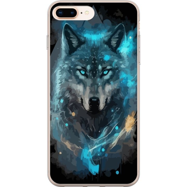 Mobile case for Apple iPhone 7 Plus with Wolf design