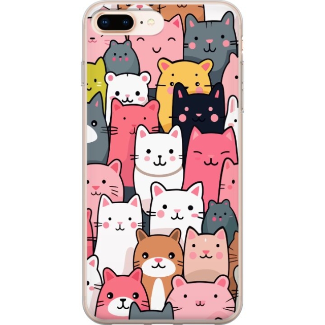 Mobile case for Apple iPhone 7 Plus with Cat pattern design