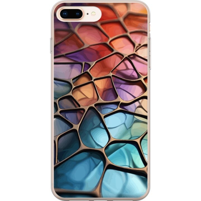Mobile case for Apple iPhone 7 Plus with Metallic pattern design
