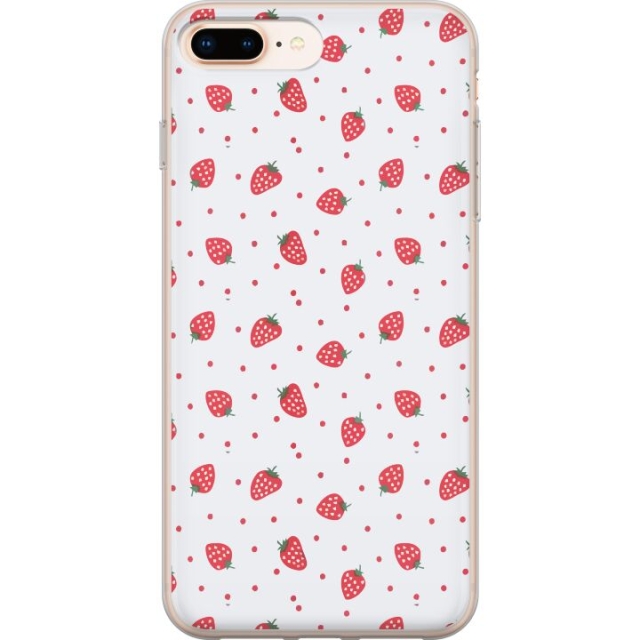 Mobile case for Apple iPhone 7 Plus with Strawberries design