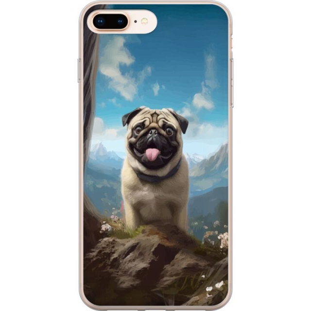 Mobile case for Apple iPhone 7 Plus with Happy Dog design