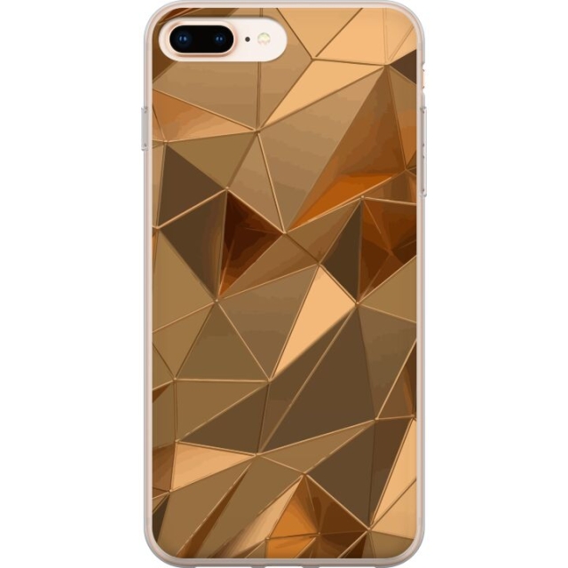Mobile case for Apple iPhone 7 Plus with 3D Gold design