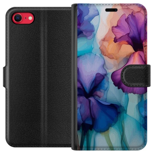 Wallet case for Apple iPhone SE (2020) with Magical flowers design