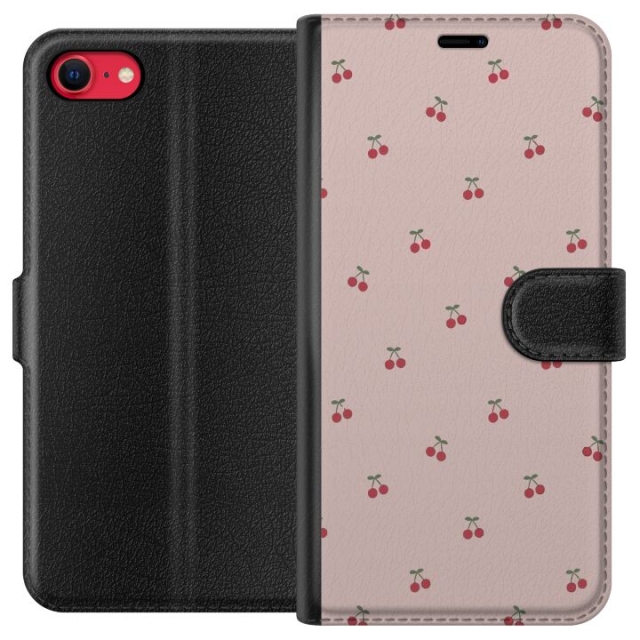 Wallet case for Apple iPhone SE (2020) with Cherry design