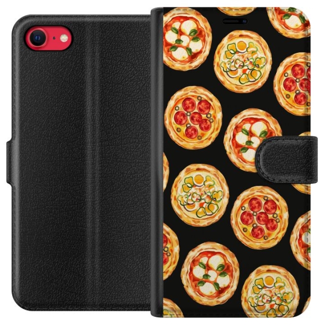Wallet case for Apple iPhone SE (2020) with Pizza design