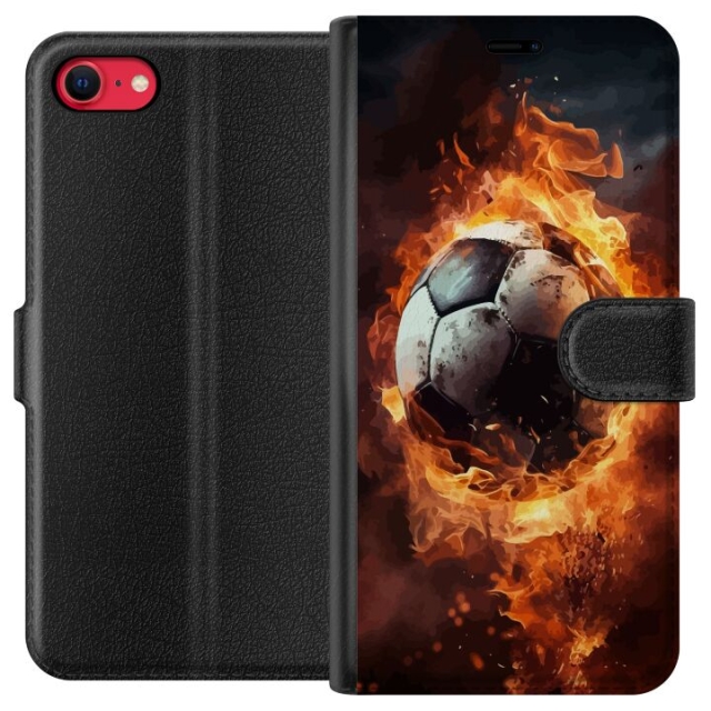 Wallet case for Apple iPhone SE (2020) with Football design