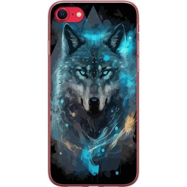 Mobile case for Apple iPhone SE (2020) with Wolf design