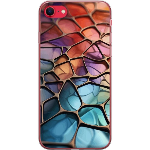 Mobile case for Apple iPhone SE (2020) with Metallic pattern design
