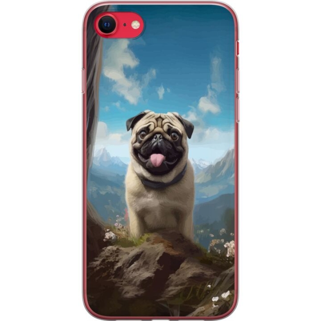Mobile case for Apple iPhone SE (2020) with Happy Dog design
