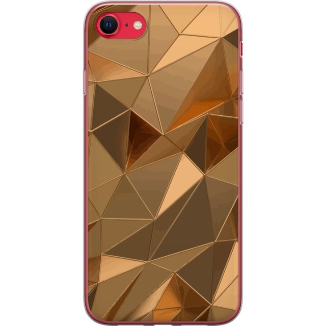 Mobile case for Apple iPhone SE (2020) with 3D Gold design