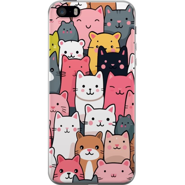 Mobile case for Apple iPhone SE (2016) with Cat pattern design