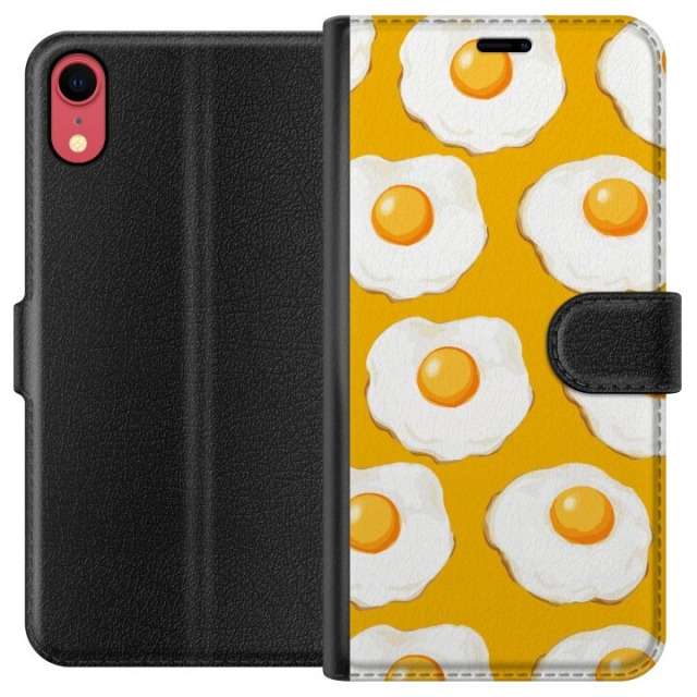 Wallet case for Apple iPhone XR with Fried egg design