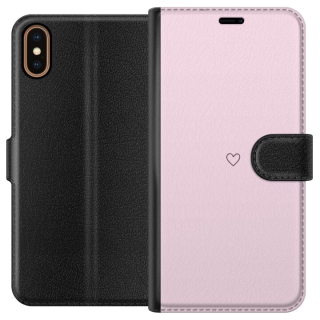 Wallet case for Apple iPhone XS with Heart design