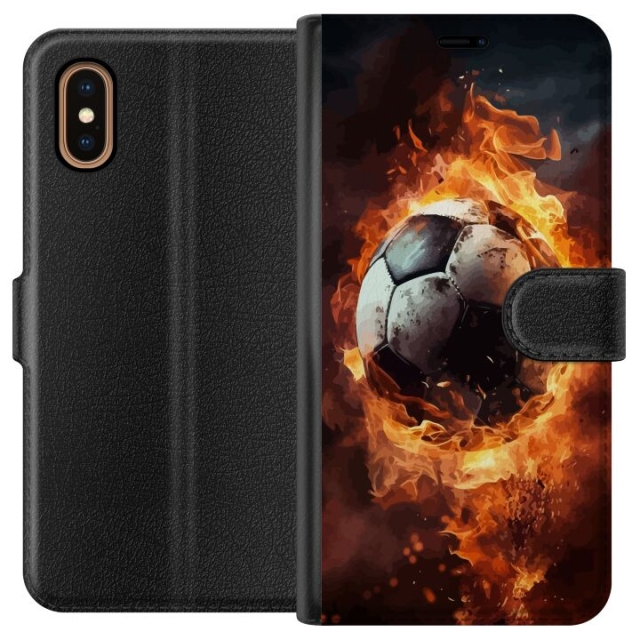 Wallet case for Apple iPhone XS Max with Football design
