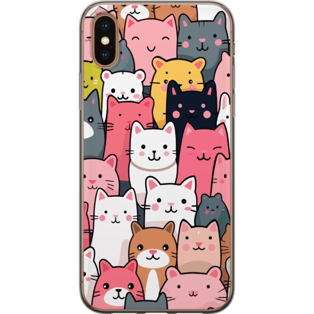 Mobile case for Apple iPhone XS Max with Cat pattern design