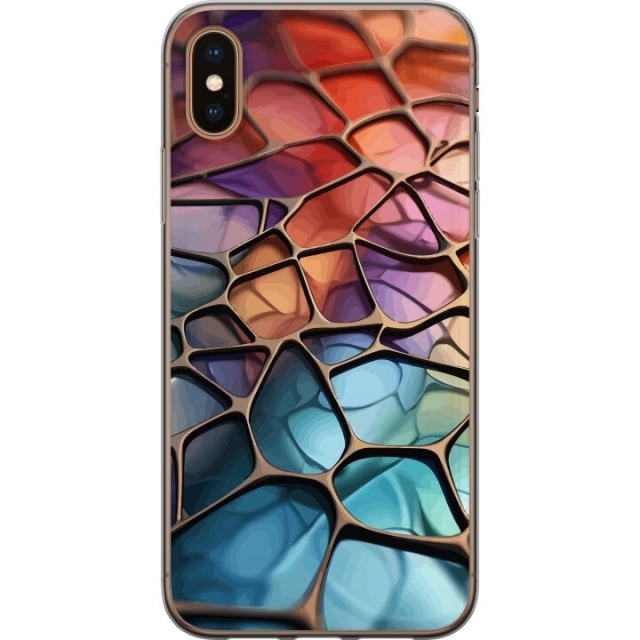 Mobile case for Apple iPhone XS Max with Metallic pattern design