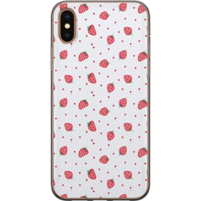 Mobile case for Apple iPhone XS Max with Strawberries design