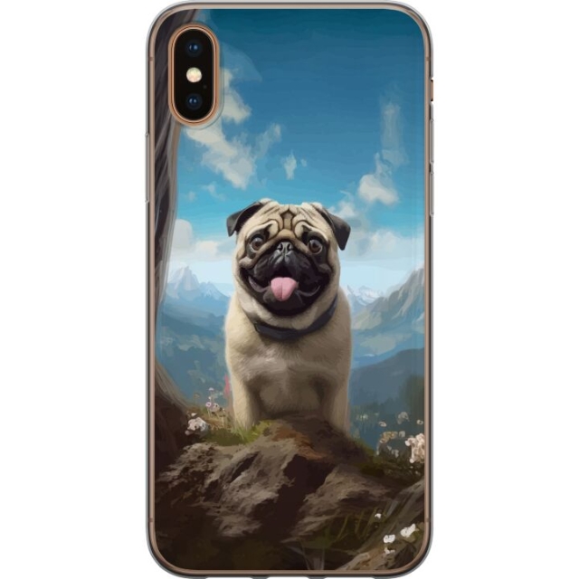 Mobile case for Apple iPhone XS Max with Happy Dog design