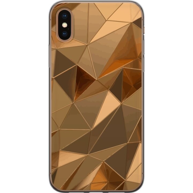 Mobile case for Apple iPhone XS Max with 3D Gold design