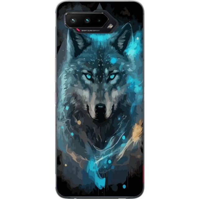 Mobile case for Asus ROG Phone 5 with Wolf design