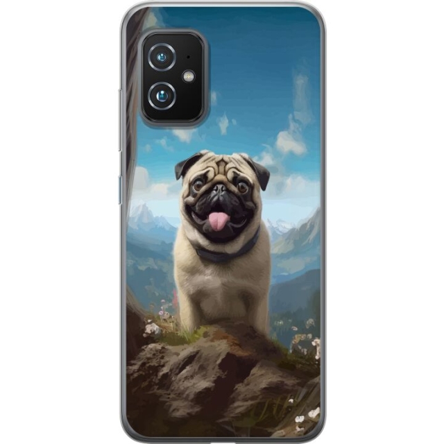 Mobile case for Asus Zenfone 8 with Happy Dog design