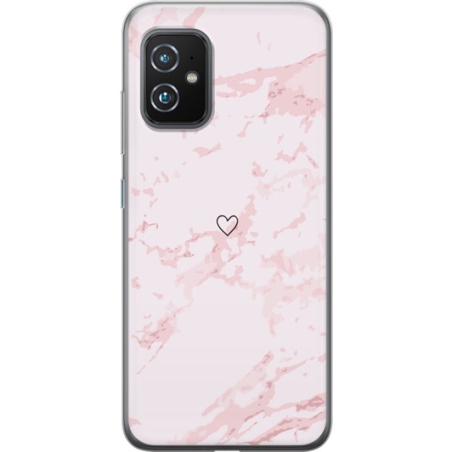 Mobile case for Asus Zenfone 8 with Pink Heart design