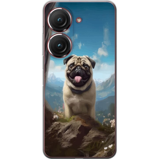 Mobile case for Asus Zenfone 9 with Happy Dog design