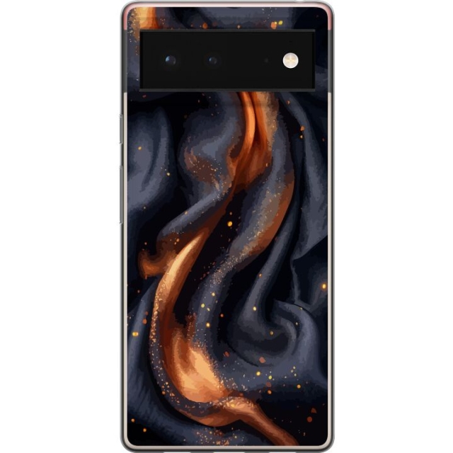Mobile case for Google Pixel 6 with Fiery silk design