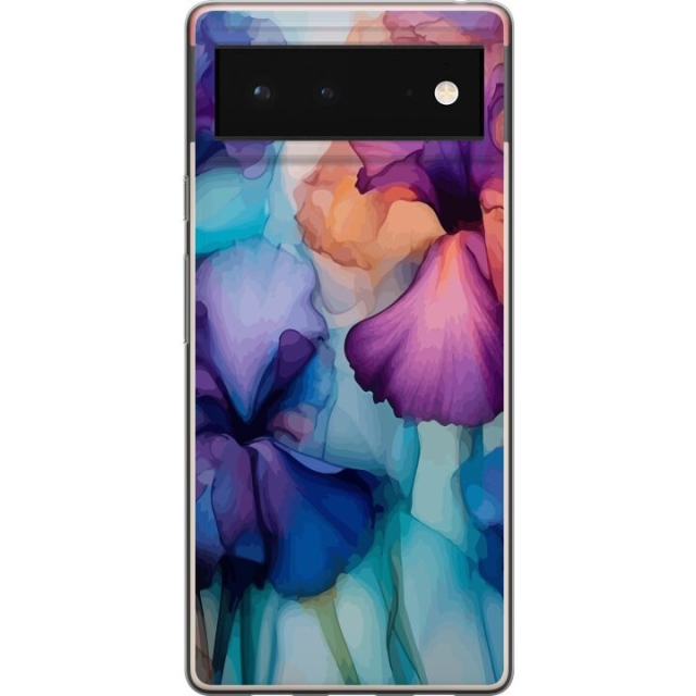 Mobile case for Google Pixel 6 with Magical flowers design