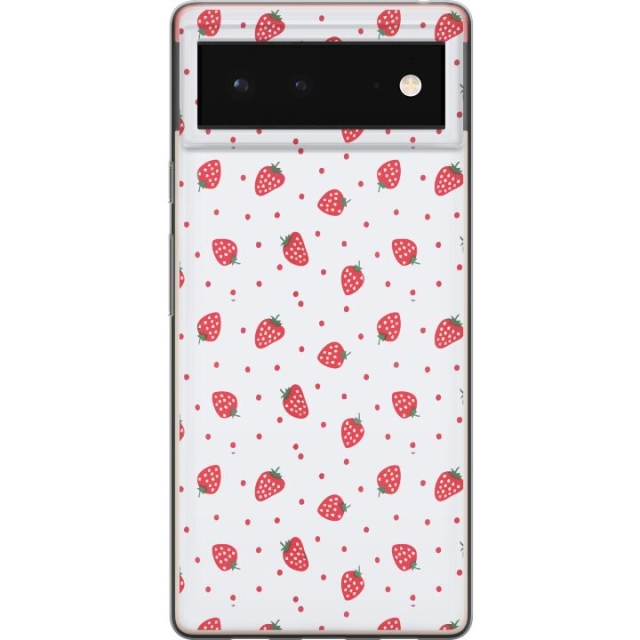 Mobile case for Google Pixel 6 with Strawberries design