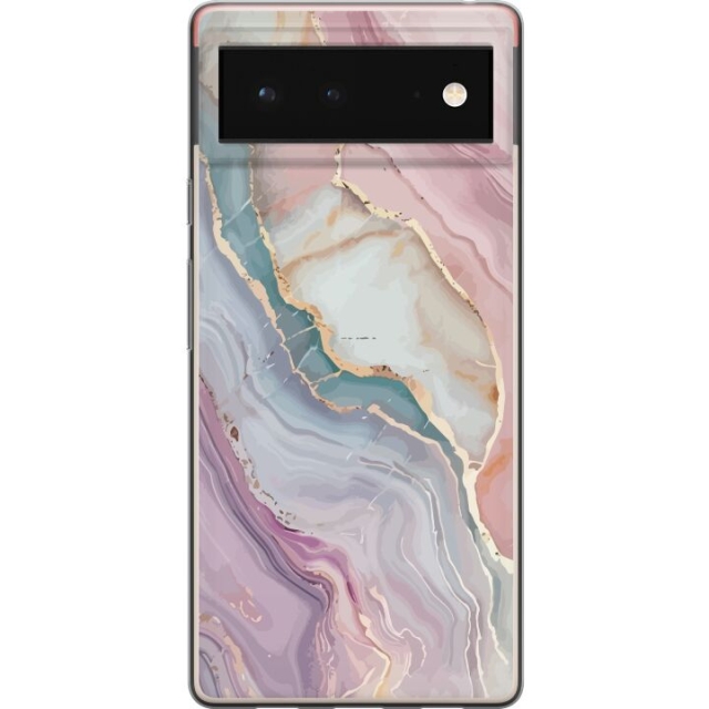 Mobile case for Google Pixel 6 with Marble design