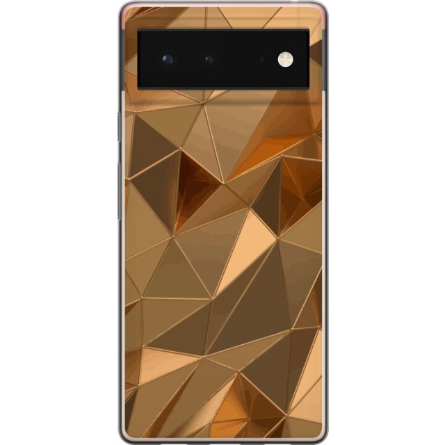 Mobile case for Google Pixel 6 with 3D Gold design