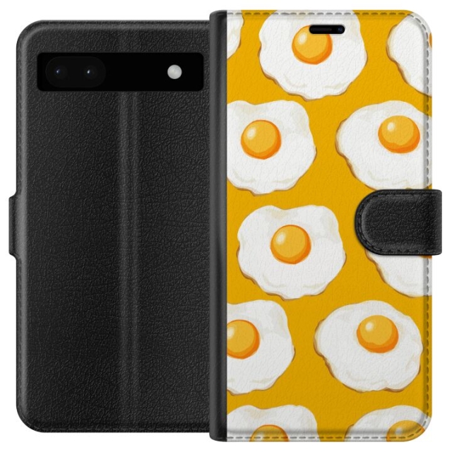 Wallet case for Google Pixel 6a with Fried egg design