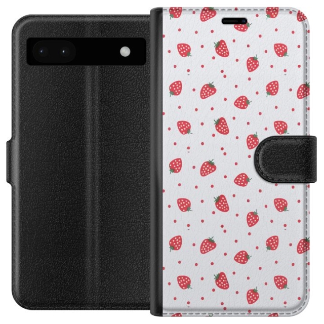 Wallet case for Google Pixel 6a with Strawberries design