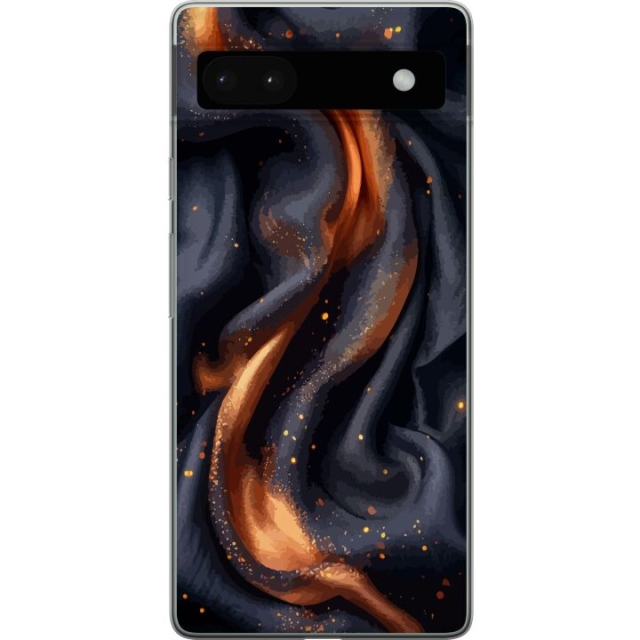 Mobile case for Google Pixel 6a with Fiery silk design