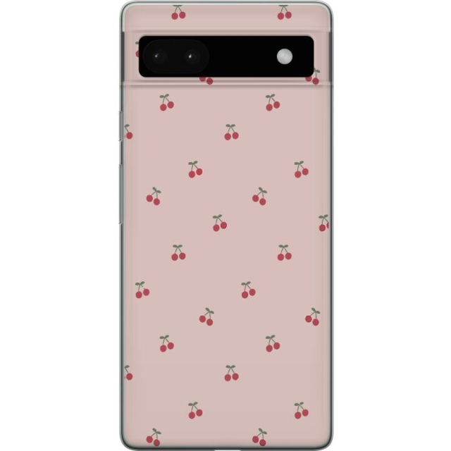 Mobile case for Google Pixel 6a with Cherry design