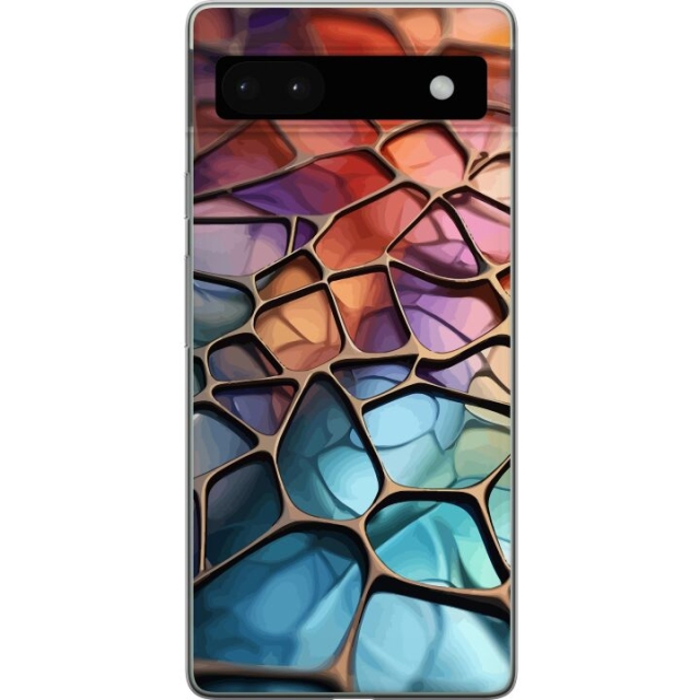 Mobile case for Google Pixel 6a with Metallic pattern design
