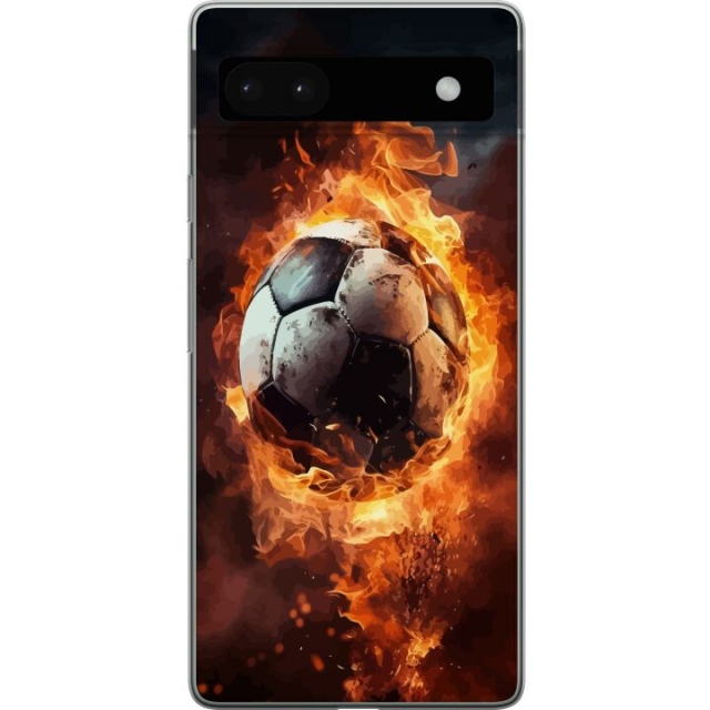 Mobile case for Google Pixel 6a with Football design