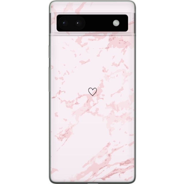 Mobile case for Google Pixel 6a with Pink Heart design