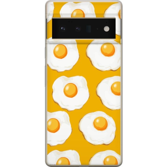 Mobile case for Google Pixel 6 Pro with Fried egg design