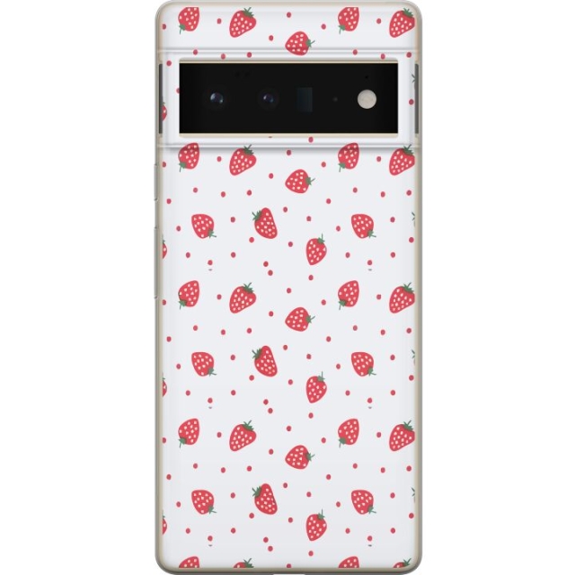 Mobile case for Google Pixel 6 Pro with Strawberries design