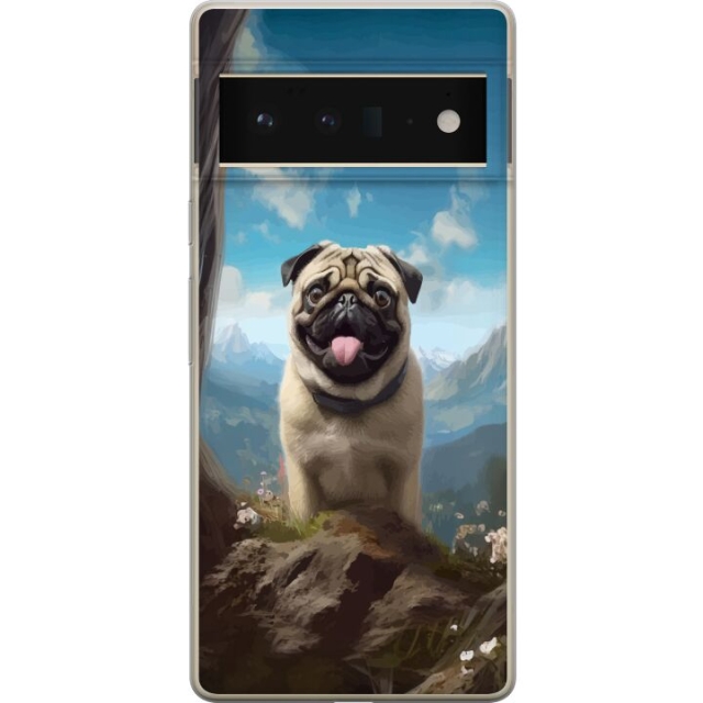 Mobile case for Google Pixel 6 Pro with Happy Dog design
