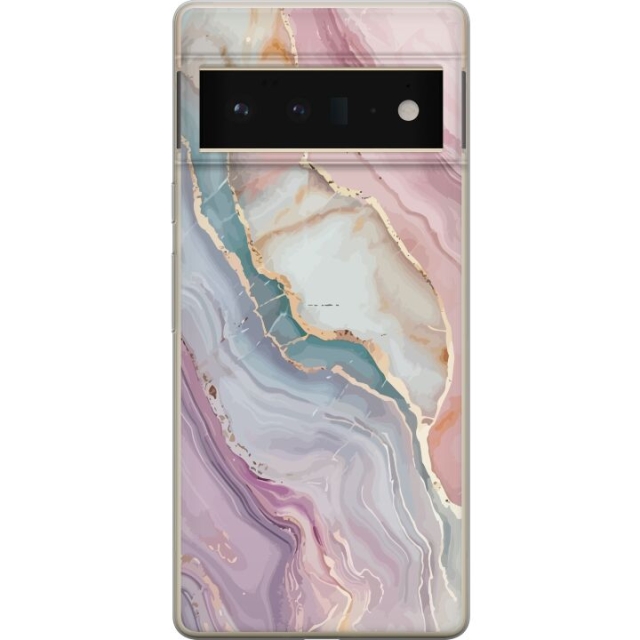 Mobile case for Google Pixel 6 Pro with Marble design