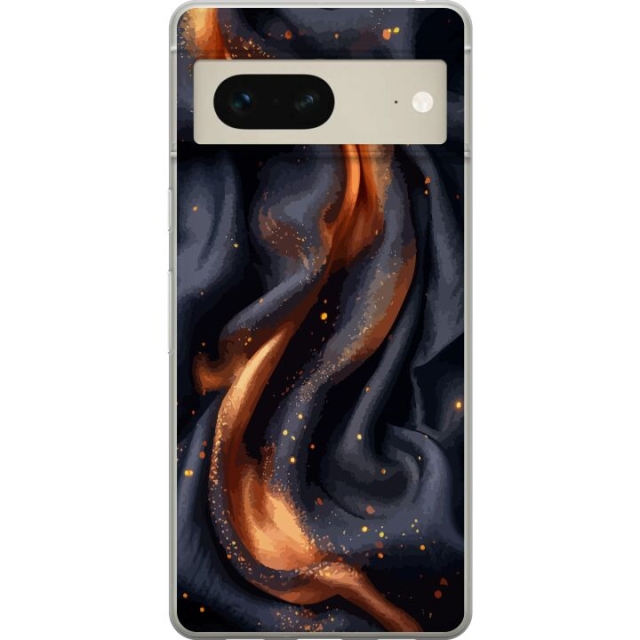 Mobile case for Google Pixel 7 with Fiery silk design