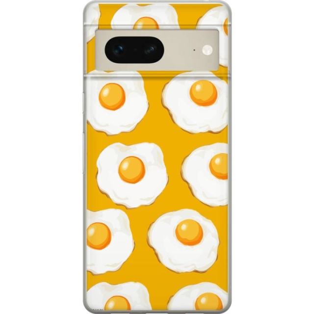 Mobile case for Google Pixel 7 with Fried egg design